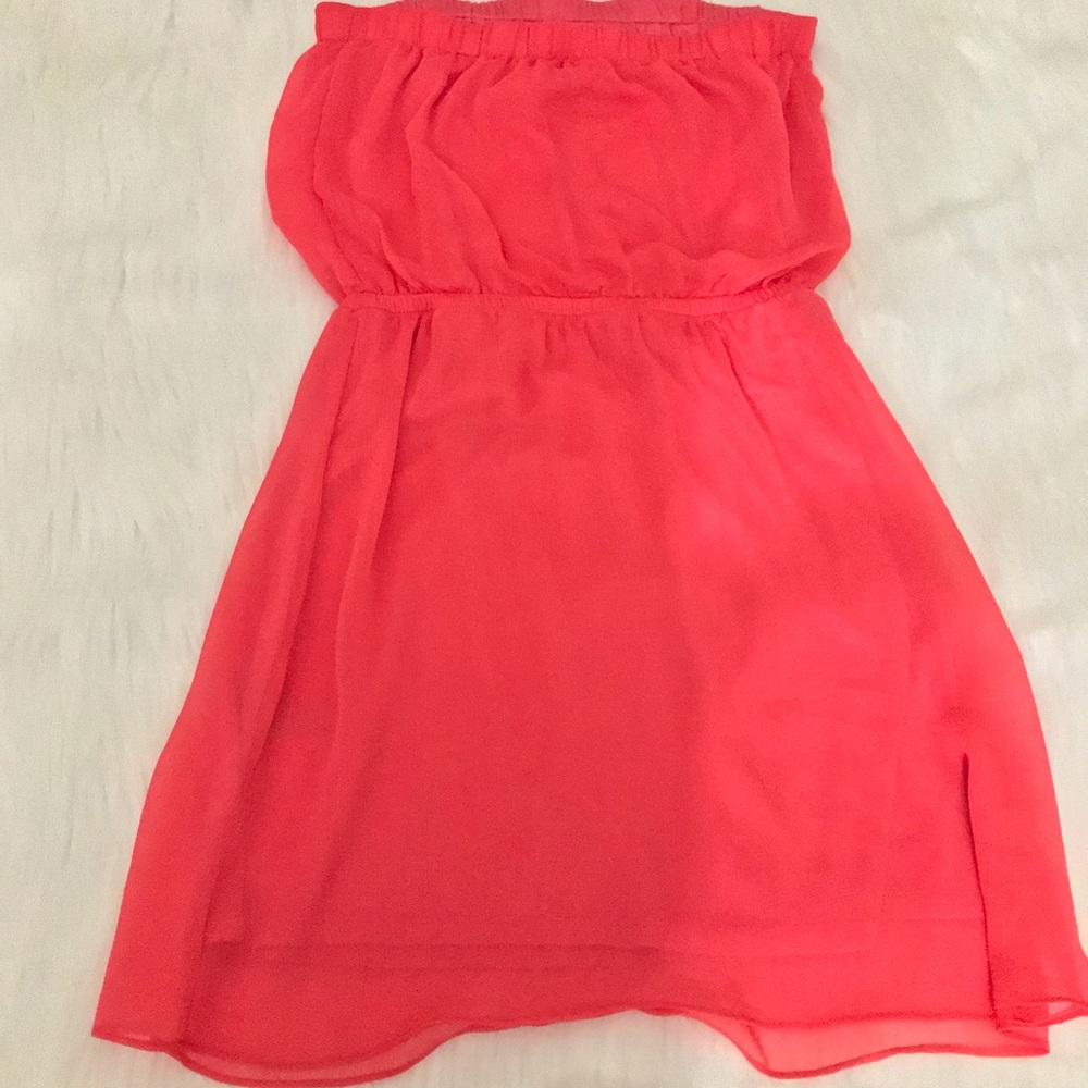 Express chiffon tube top strapless dress - Picture 4 of 6